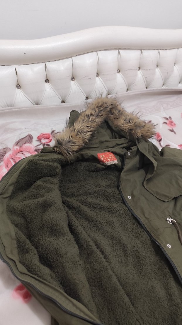 Kürk Detaylı Sıcak Kışlık Kadın Mont - Görsel 2