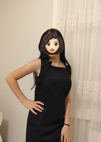 Siyah Kolsuz Elbise - Görsel 2