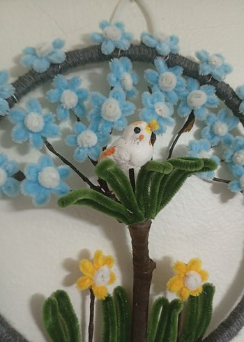 Renkli Mavi Çiçekli Kapı süsü - Görsel 5