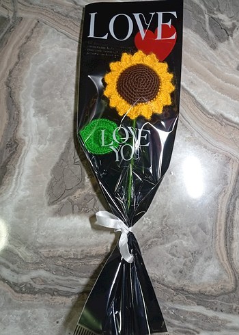 örgü hediyelik çiçek - Görsel 3