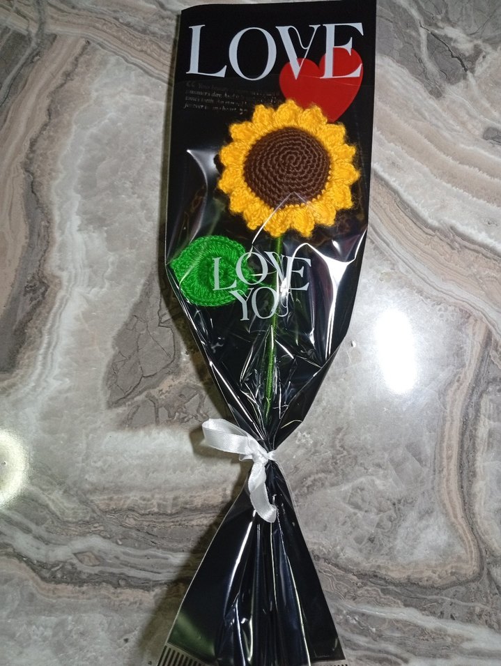 örgü hediyelik çiçek - Görsel 3