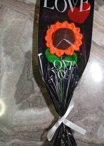 örgü hediyelik çiçek - Görsel 3