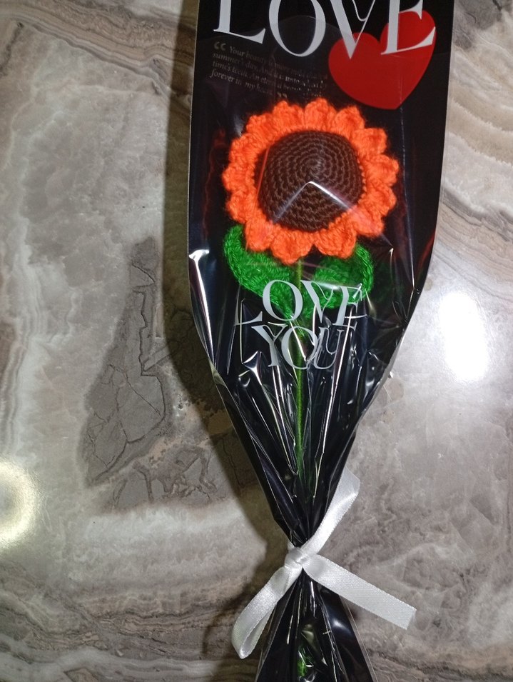 örgü hediyelik çiçek - Görsel 3