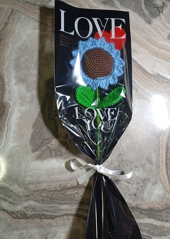 Bohem Tarzda El Örgüsü Çiçekli Dekoratif Hediye - Görsel 2