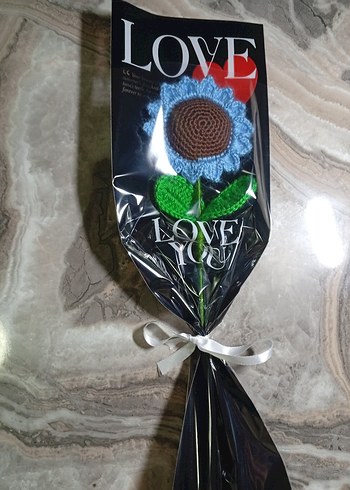 Bohem Tarzda El Örgüsü Çiçekli Dekoratif Hediye - Görsel 3