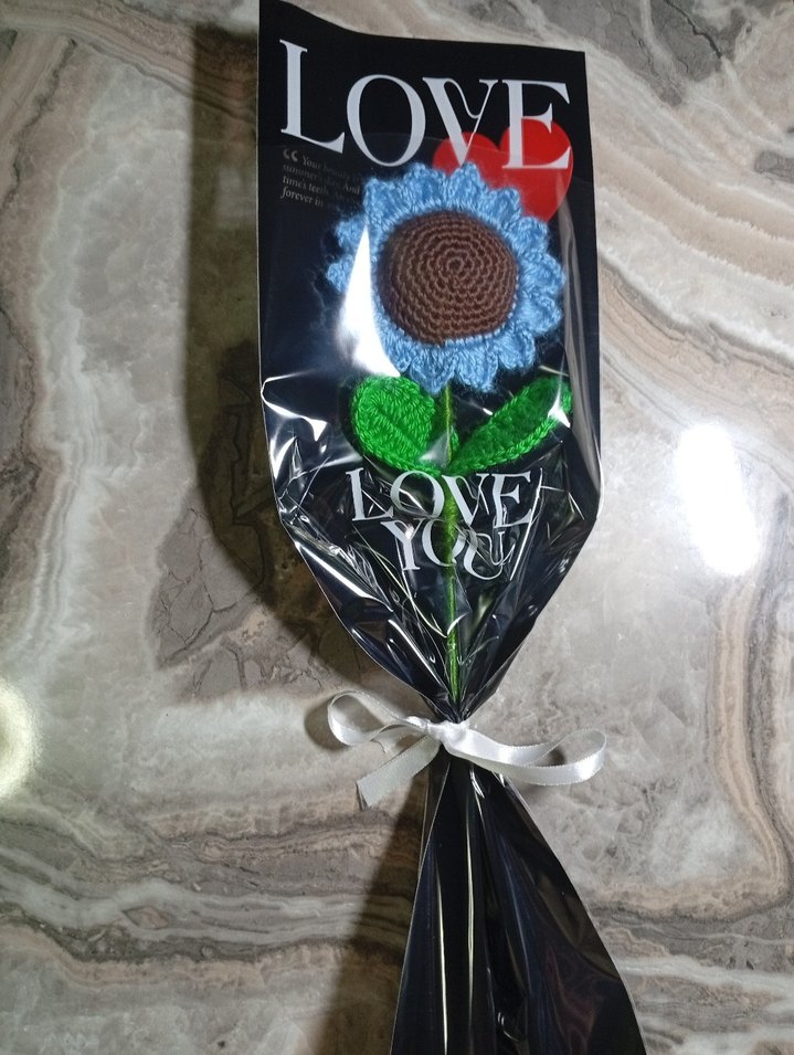 Bohem Tarzda El Örgüsü Çiçekli Dekoratif Hediye - Görsel 3