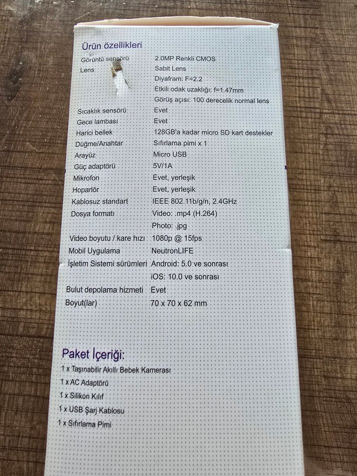 Neutron Pembe Akıllı Bebek Kamerası - Görsel 3