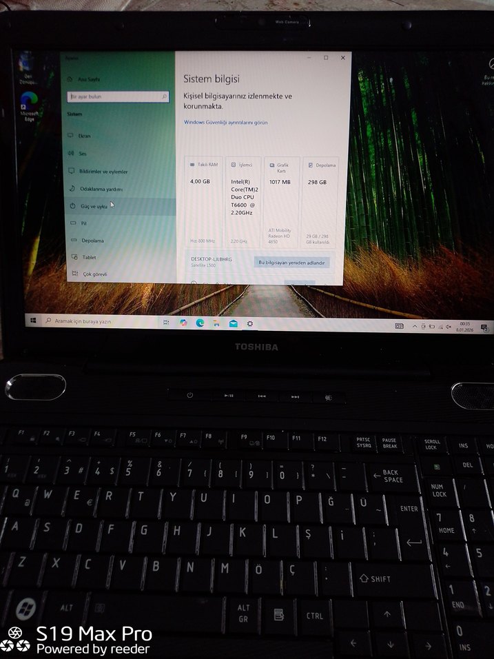 Toshiba Dizüstü Bilgisayar çift çekirdekli 4 GB RAM 320 gb HDD - Görsel 2