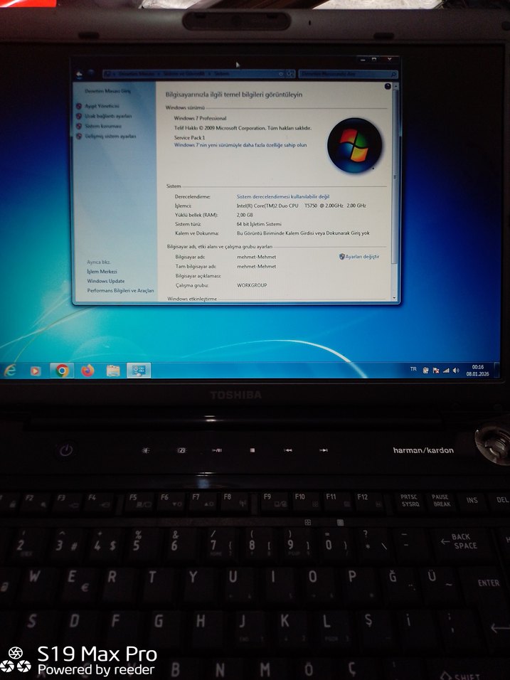 Toshiba dizüstü bilgisayar Laptop - Görsel 2