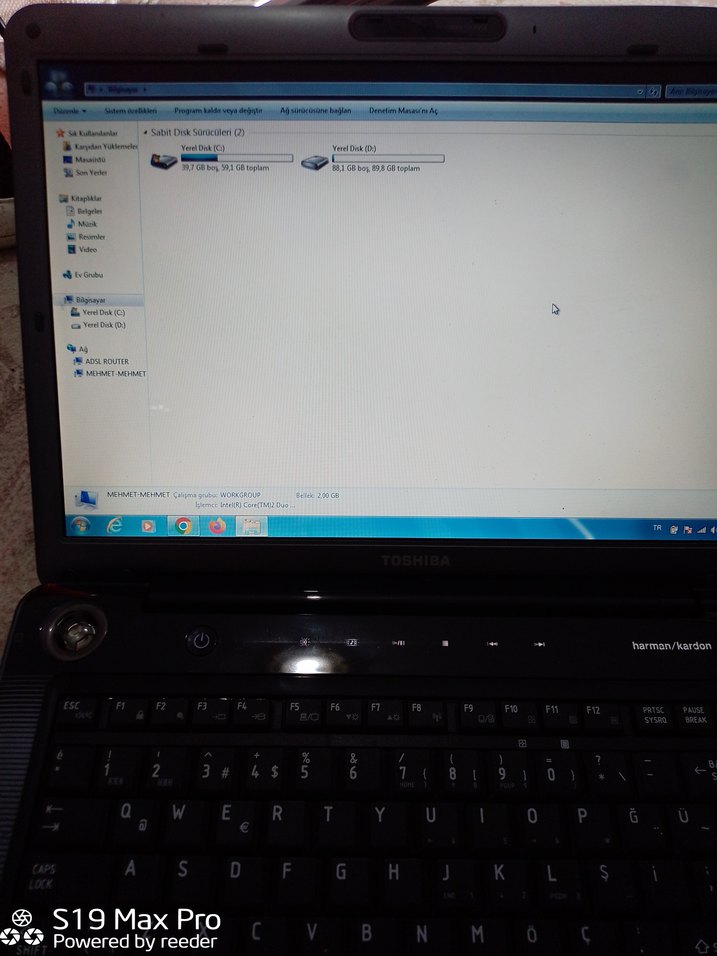 Toshiba dizüstü bilgisayar Laptop - Görsel 3