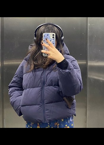 Mango Kapüşonlu Puff Mont - Görsel 4