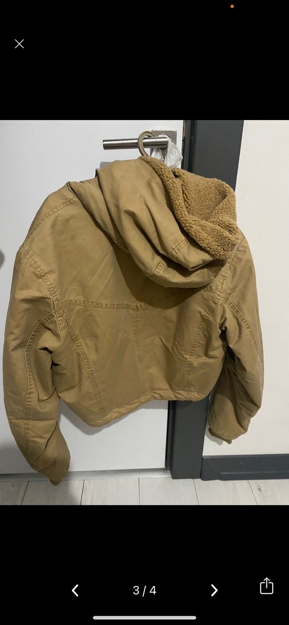 PB Düğmeli Bej Kadın Midi Ceket - Görsel 4