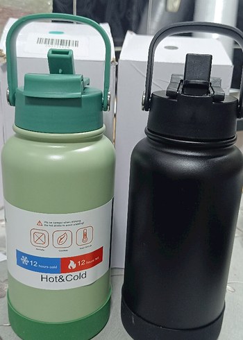 Yeşil Çift Katmanlı Vakumlu Termos - Görsel 2