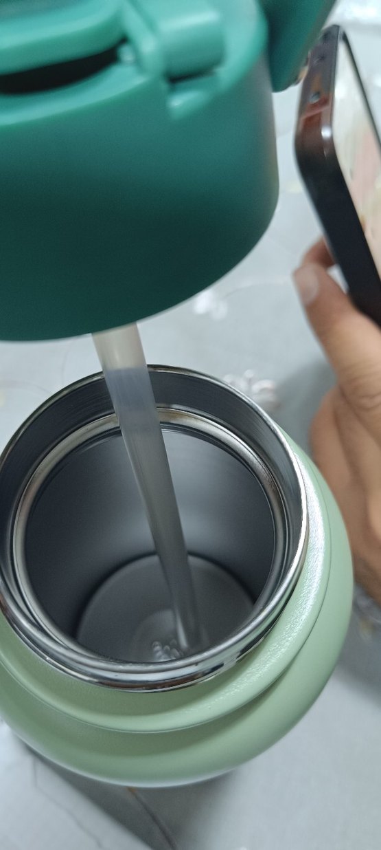 Yeşil Çift Katmanlı Vakumlu Termos - Görsel 4