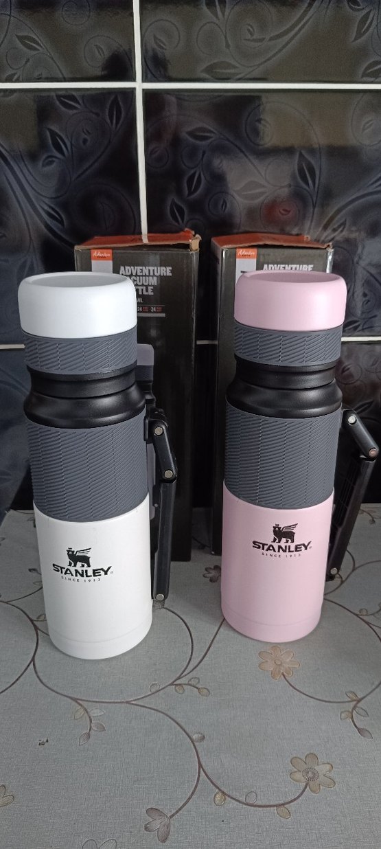 Stanley Termos Şişesi 1.LT Gri ve Pembe - Görsel 2