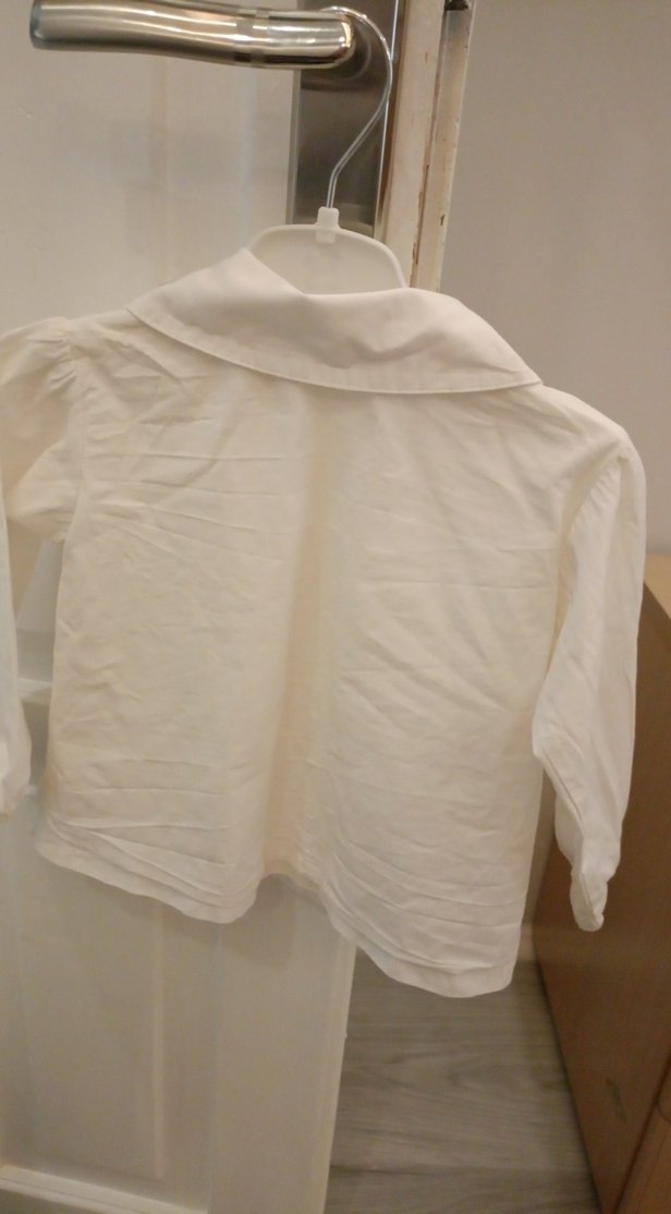 Kız Çocuk Beyaz Düğmeli Gömlek - Görsel 2