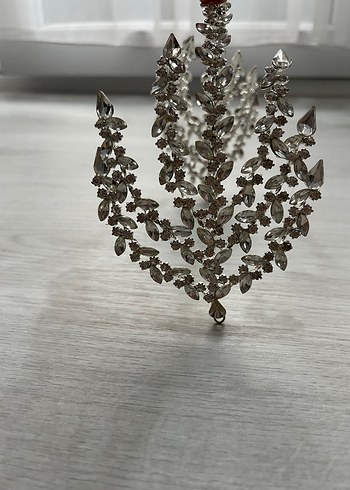Gelin Tacı Helen model Zirkon taşlı - Görsel 2