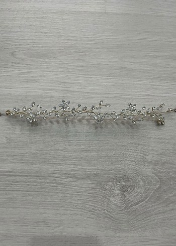 Zirkon taşlı Gelin Tacı - Nişan özel gün tacı - Görsel 4