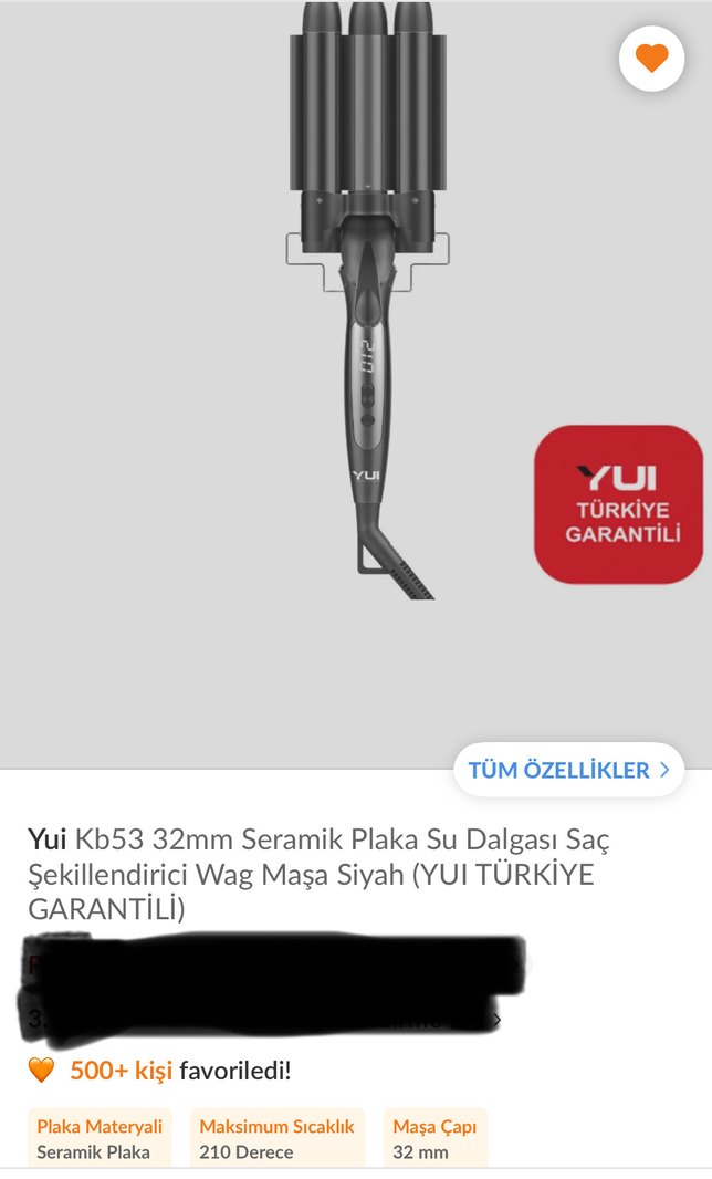 Wag Maşa Yui Kb53 32mm Seramik Plaka Su Dalgası Siyah - Görsel 2