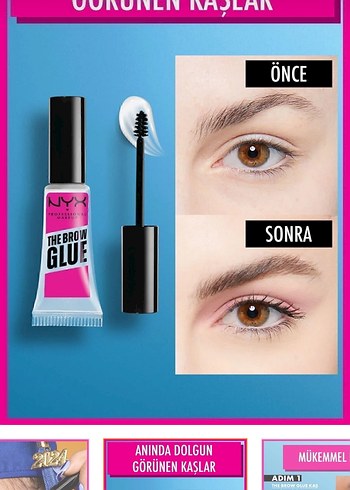 nyx kaş sabitleyici maskara orijinal etiketli - Görsel 2