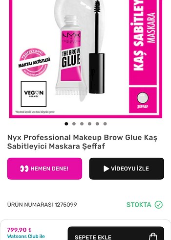 nyx kaş sabitleyici maskara orijinal etiketli - Görsel 5