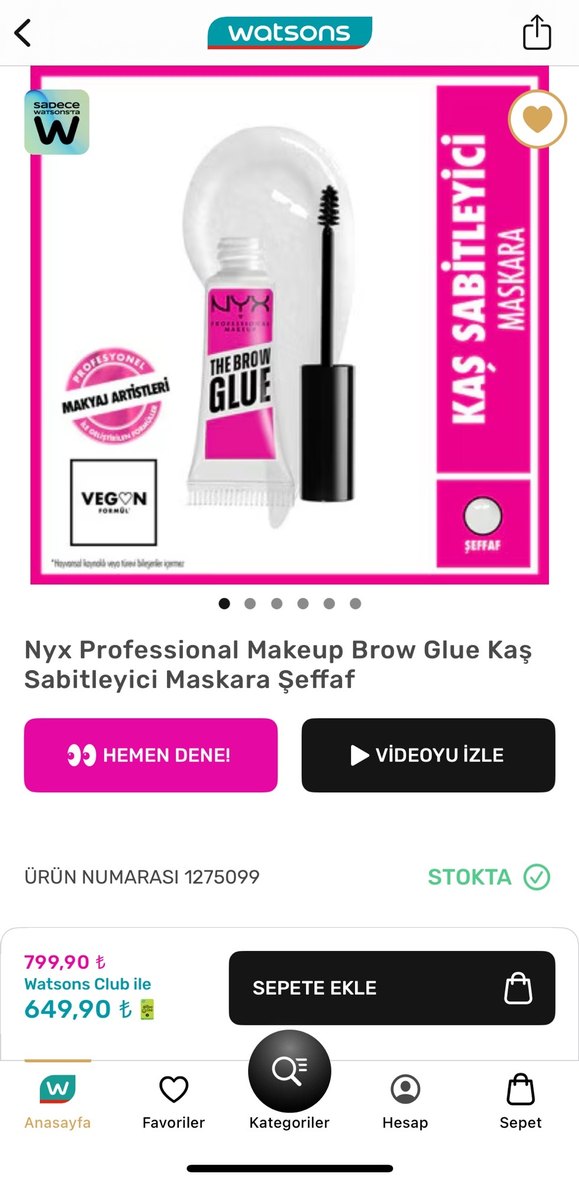 nyx kaş sabitleyici maskara orijinal etiketli - Görsel 5