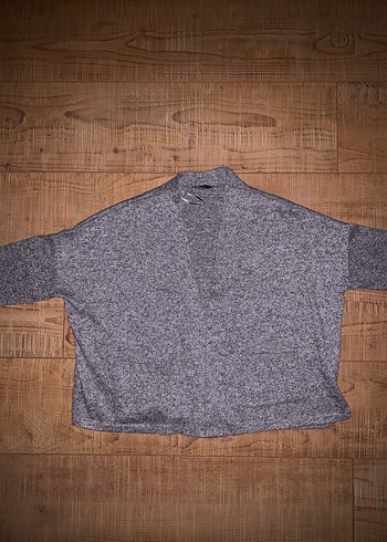 Gri Yüksek Yakalı Kadın Triko Kazak - Görsel 2