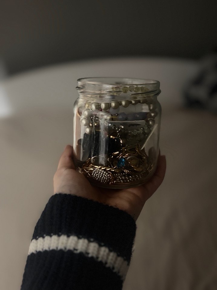 Bohem Gri Boncuklu Altın Renkli Takı Seti - Görsel 4