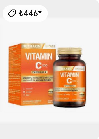 Nutraxin C Vitamini 500 mg Çiğneme Tablet 30'lu - Görsel 2