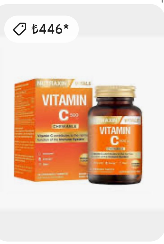 Nutraxin C Vitamini 500 mg Çiğneme Tablet 30'lu - Görsel 2