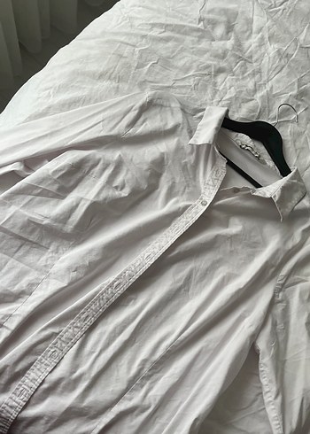 Gri Kadın Keten Gömlek - Görsel 2