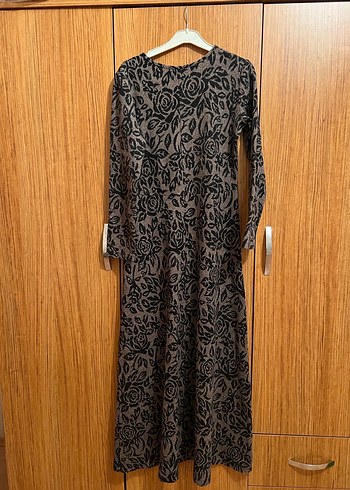 Bohem Desenli Uzun Triko Elbise - Görsel 4