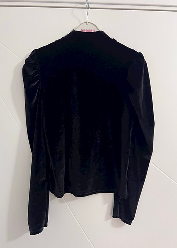 Siyah Süet Bluz - Görsel 4
