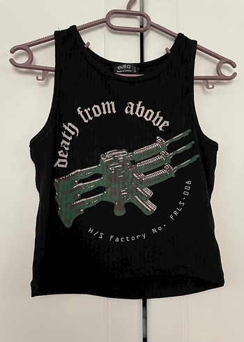 Siyah Zincir Detaylı Baskılı Hamile Tişörtü - Görsel 2