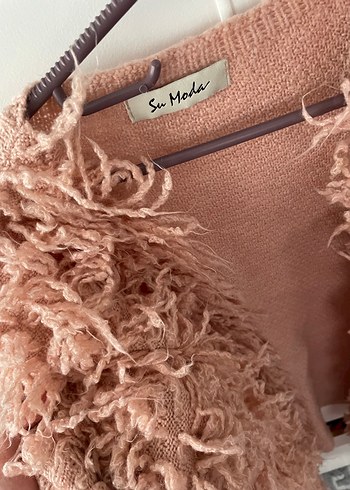 Pembe Yün Kadın Kolsuz Yelek - Görsel 2