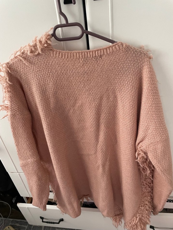 Pembe Yün Kadın Kolsuz Yelek - Görsel 3