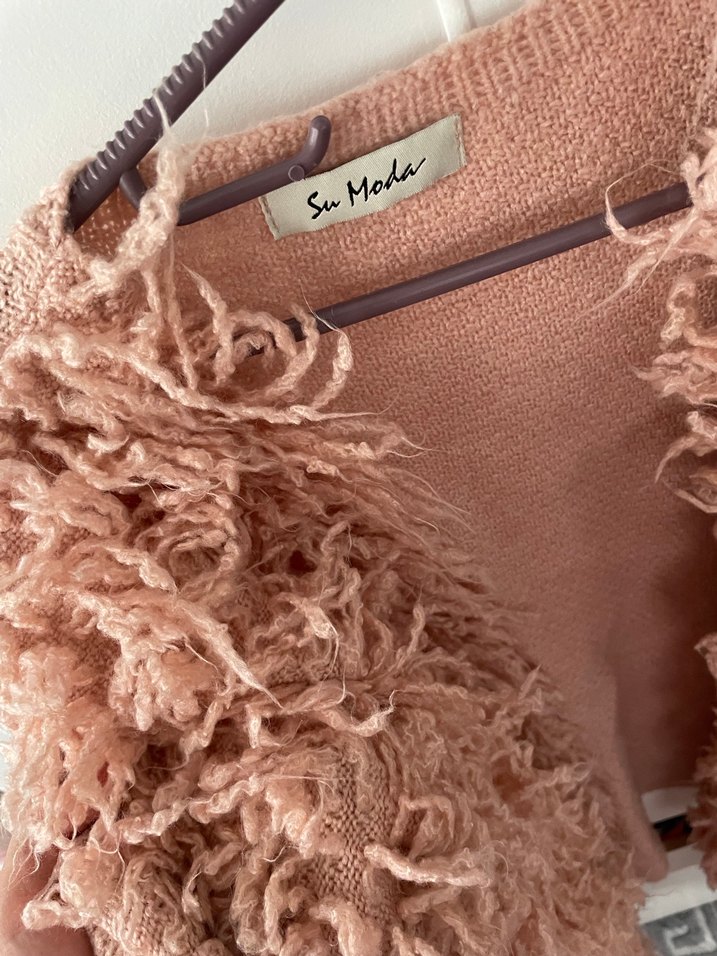 Pembe Yün Kadın Kolsuz Yelek - Görsel 2