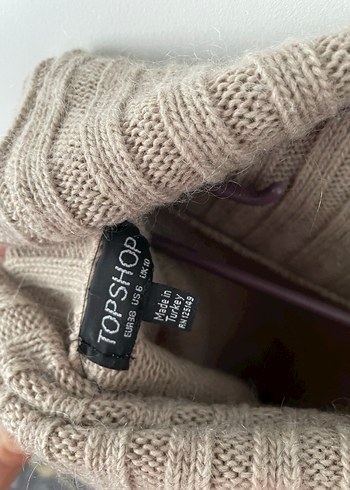 Bej Yumuşak Dokulu Boğazlı Triko Kazak - Görsel 3