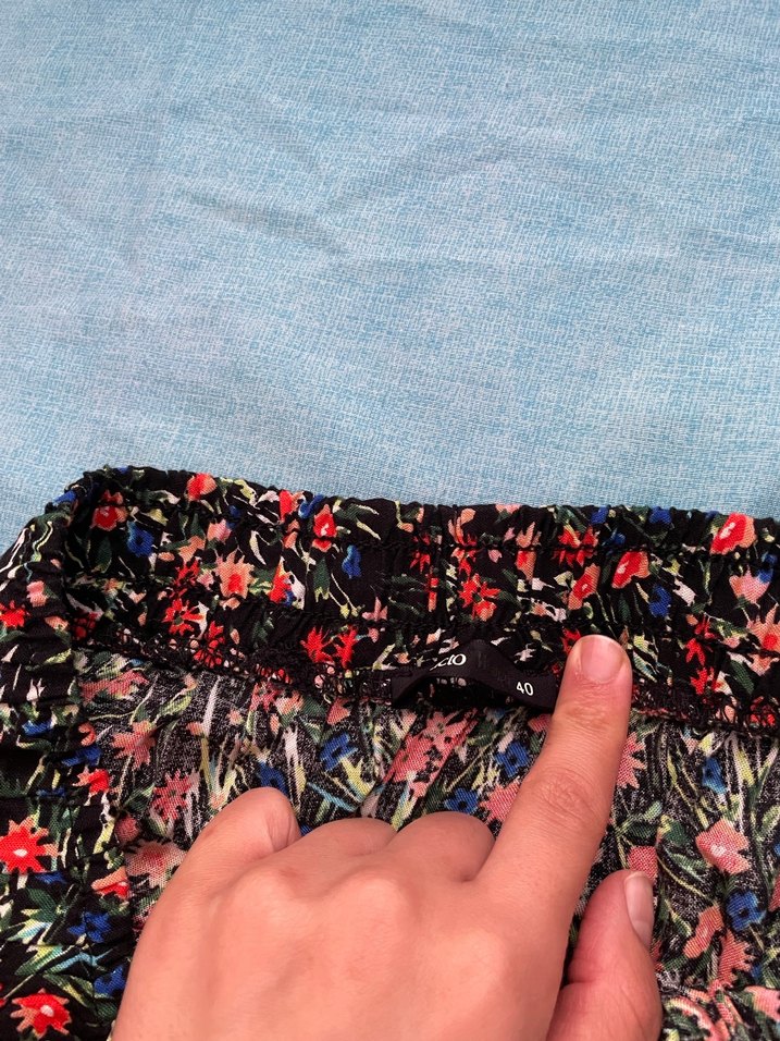 Çiçek Desenli Bohem Mini Etek - Görsel 3