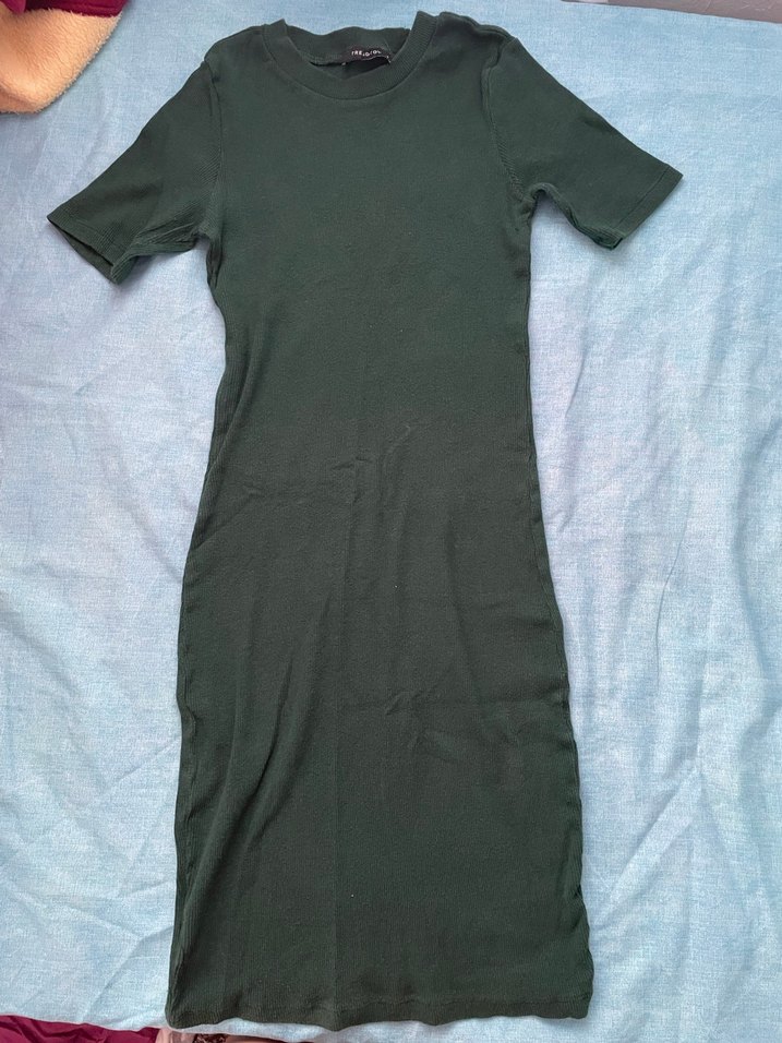 Kadın Yeşil Basic Örme Yün Kazak - Görsel 3