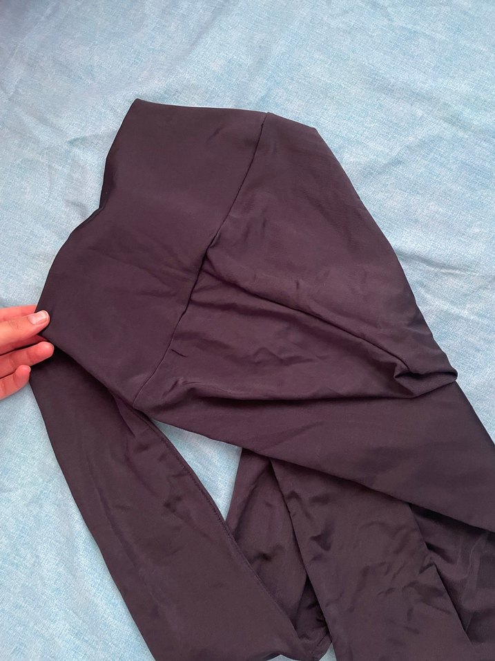 Kahverengi Beli Bağcıklı Kadın Tayt - Görsel 3