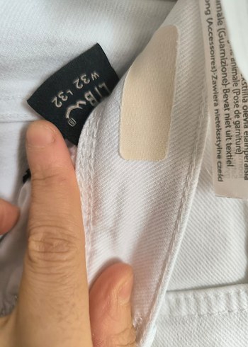 Beyaz Regular Fit Kot Pantolon - Görsel 2