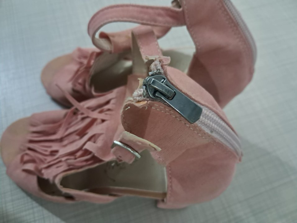 Püsküllü Pembe Süet Topuklu Kadın Ayakkabı - Görsel 3