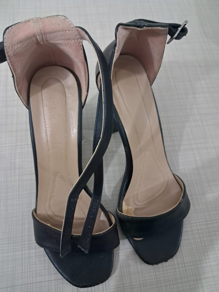 Tokalı Siyah Kadın Günlük Topuklu Ayakkabı - Görsel 2