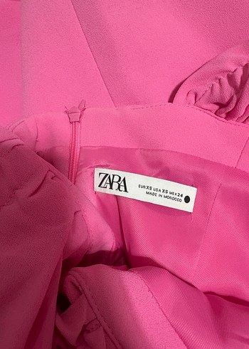 Pembe düşük omuzlu zara elbise - Görsel 3