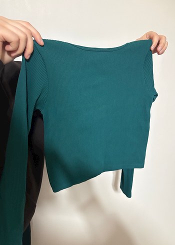 Zara Yeşil Kadın Crop - Görsel 3