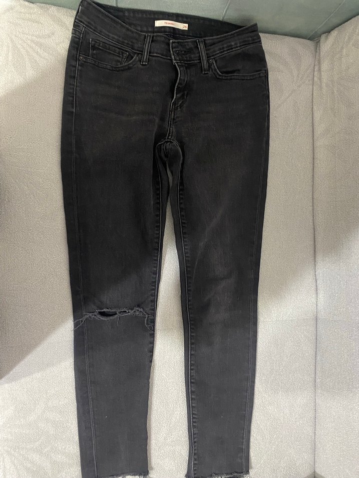 Gri Kadın Skinny Denim Pantolon - Görsel 4