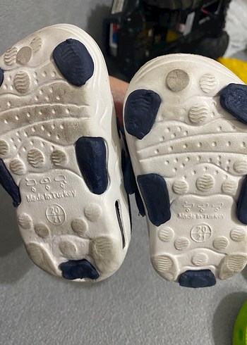 Erkek bebek Spor Sandalet Beyaz Gri Velcro - Görsel 3