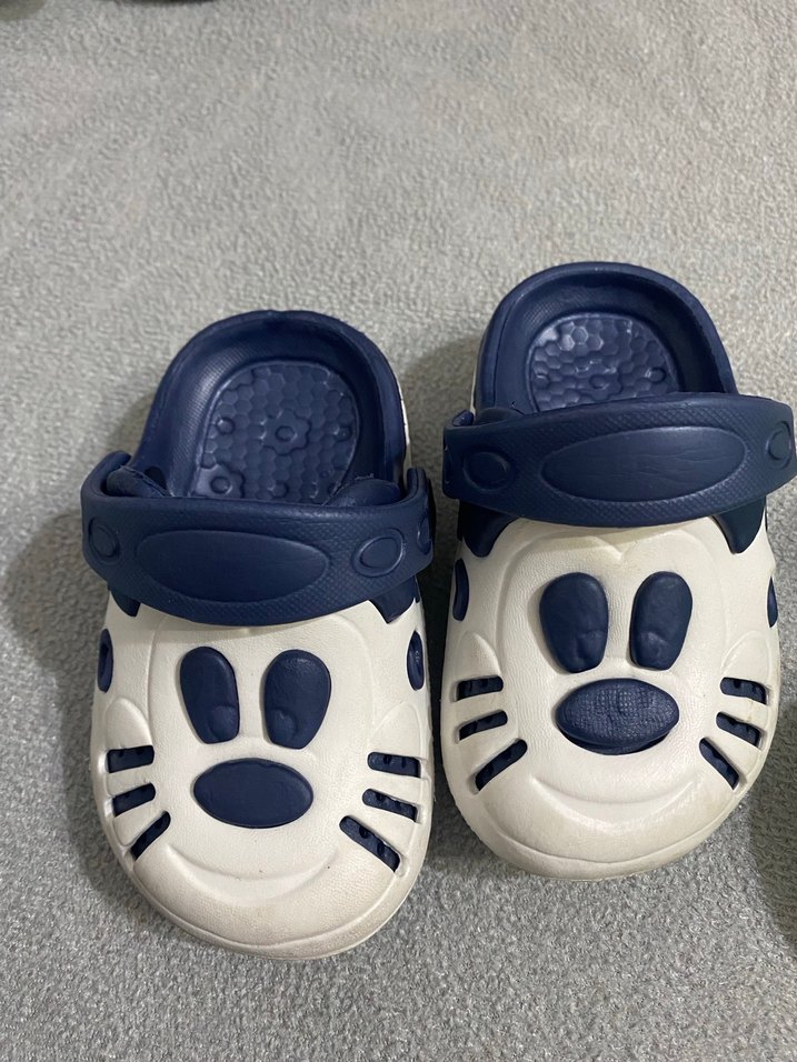 Erkek bebek Spor Sandalet Beyaz Gri Velcro - Görsel 4