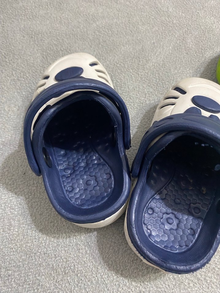 Erkek bebek Spor Sandalet Beyaz Gri Velcro - Görsel 2